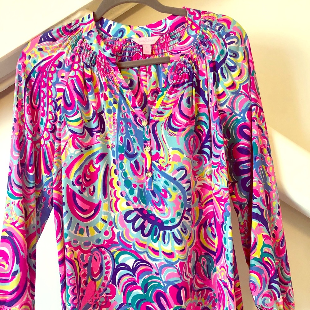 Lilly Pulitzer Elsa Silk Top (size small)